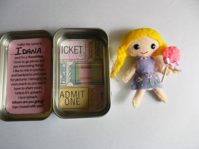 Travel Wee Pocket Pal Altoid Tin Mini Felt Doll Etsy