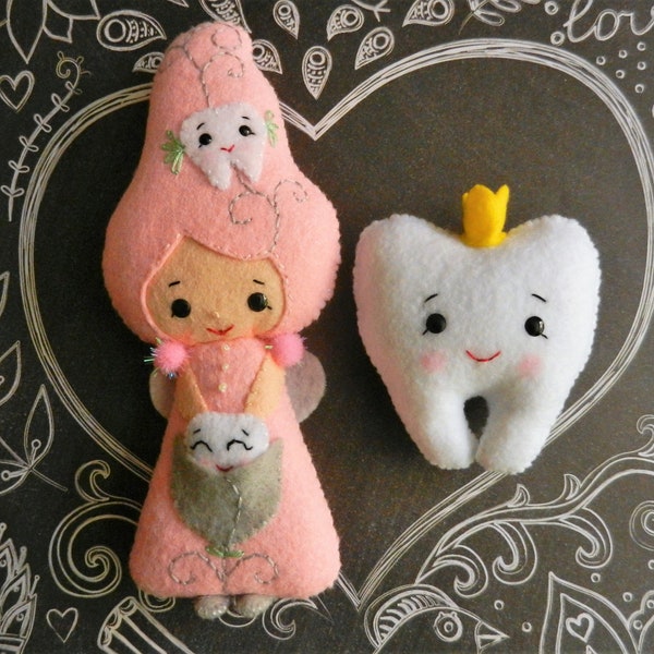 Felt Tooth Fairy Softie  Plushie Doll by Noialand