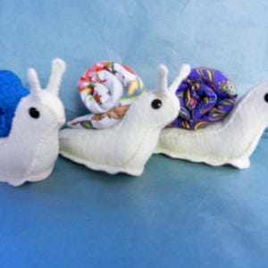 Felt Garden Woodland Snail Softie Plushie image 4