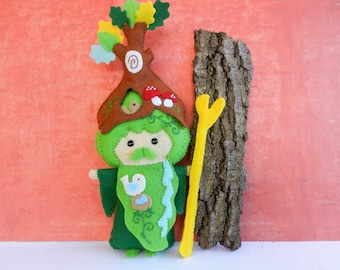 Felt Forest Father Hermit Wizard doll by Noialand