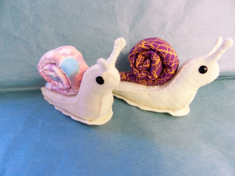 Felt Garden Woodland Snail Softie Plushie image 5