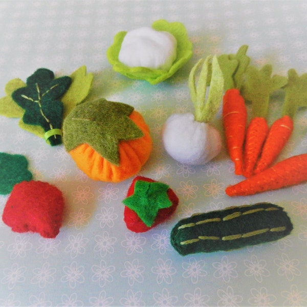 Felt Mini Market Vegetables by LittleDear