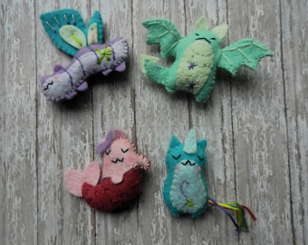 Felt Cat-imal Fairy Kitty Plushies by LittleDear