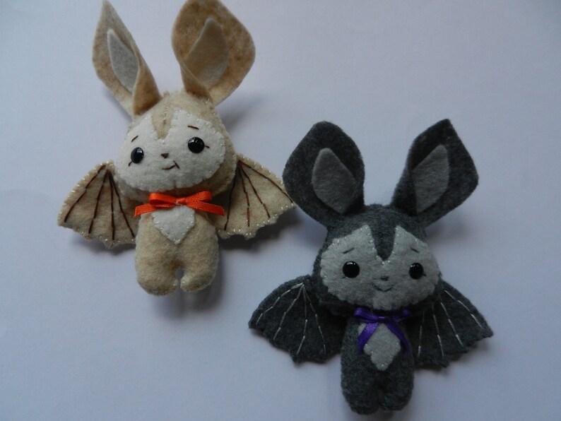 Felt Bats Fall Decoration Ornament Softie Plushie by Noialand Etsy