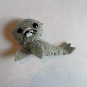 Felt Altoid Tin Travel Wee Eskimo Seal Pocket Toy by Fairy Shore image 7