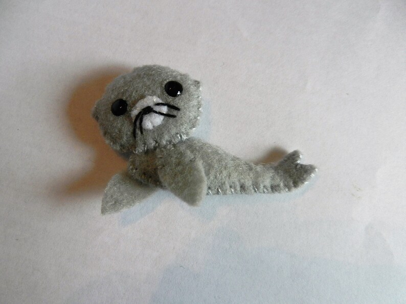 Felt Altoid Tin Travel Wee Eskimo Seal Pocket Toy by Fairy Shore image 7