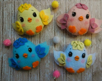 Felt Easter Egg Chick Plushie by Pandelza