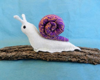 Felt Garden Woodland Snail Softie Plushie