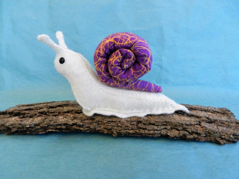 Felt Garden Woodland Snail Softie Plushie image 1