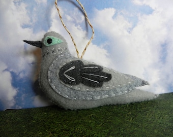 Felt Mourning Dove Bird Ornament