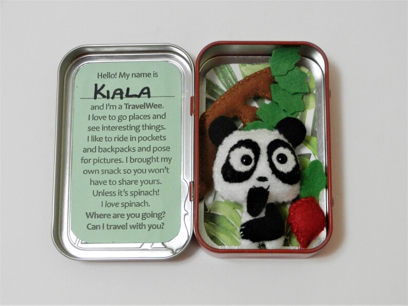 Felt Panda Travel Wee Pocket Pal Altoid Tin Travel Toy Etsy Nederland