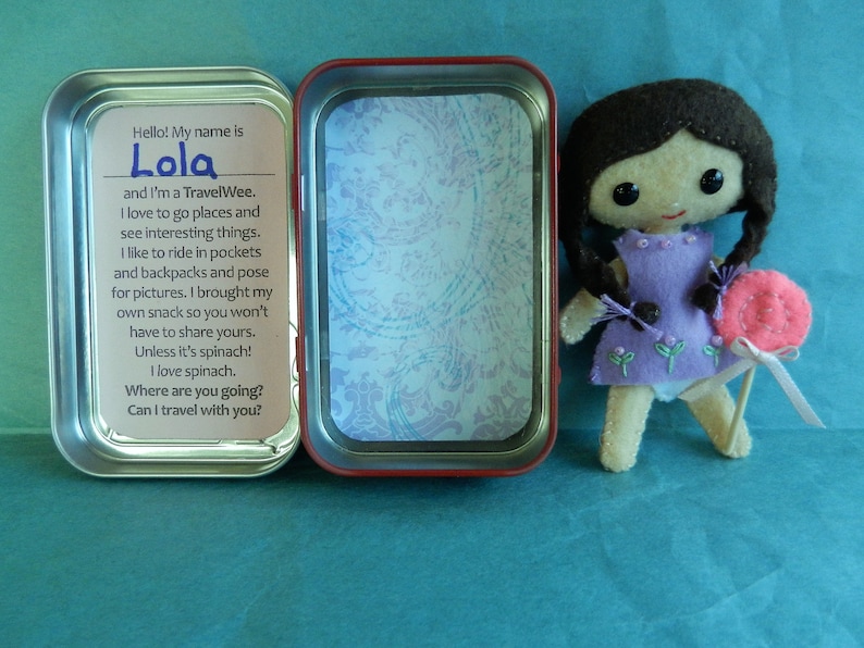 Travel Wee Pocket Pal Altoid Tin Mini Felt Doll Etsy