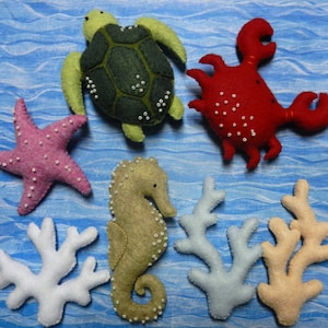 Felt Under the Sea Ocean Baby Mobile Plushie Set by MyFeltRoom