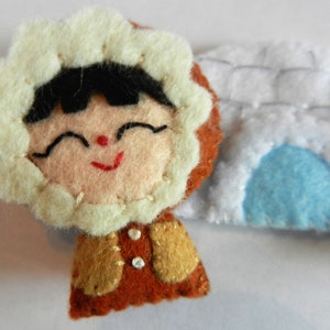 Felt Altoid Tin Travel Wee Eskimo Seal Pocket Toy by Fairy Shore image 4