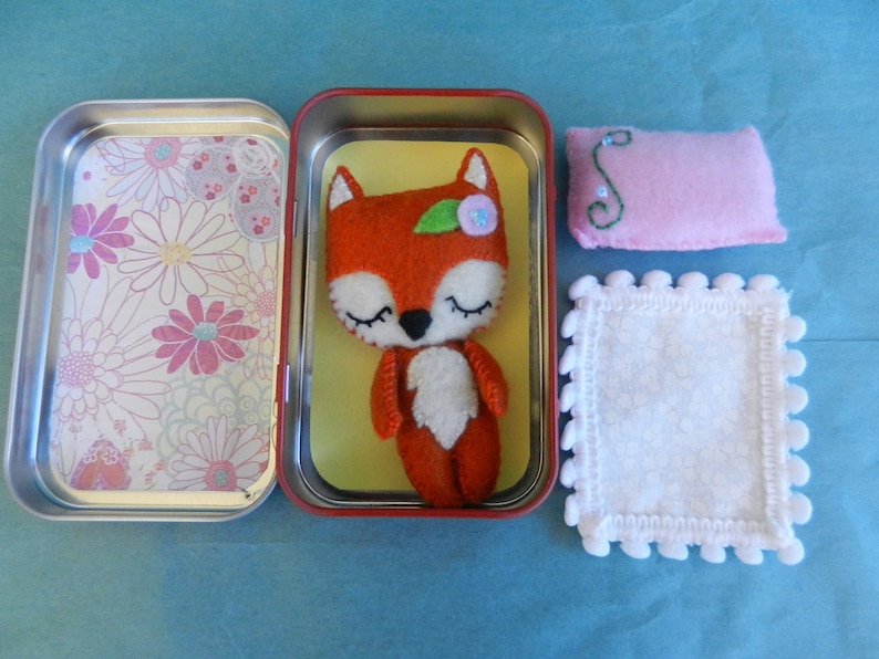 Felt Altoid Tin Mini Fox Travel Wee Pocket Pal by Gingermelon Etsy