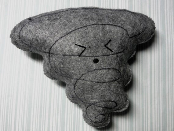 Felt Large Tornado Plushie  Stuffie by LittleDear