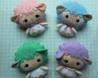 Felt Lamb Baby Sheep Softie Plushie by HelloFelt