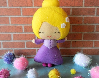 Felt Rapunzel Disney Princess Softie Plushie by Noialand