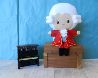 Felt Mozart Musical Composer Softie Plushie Doll by Noialand