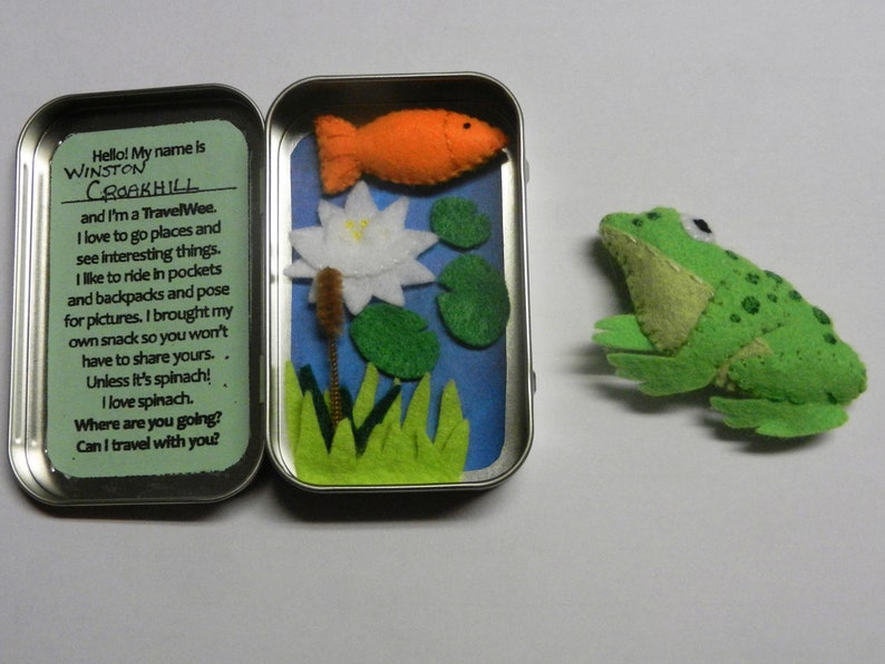 Felt Altoid Tin Frog & Pond Travel Wee Travel Toy Etsy