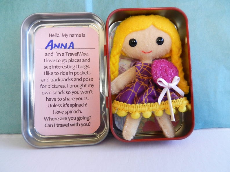 Altoid Tin Mini Felt Doll Travel Toy Pocket Pal Etsy
