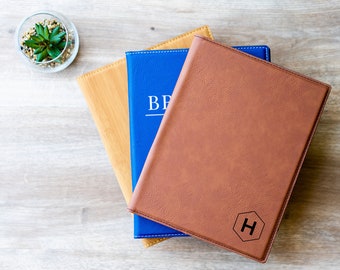 Personalized Padfolio - Custom Portfolio / Engraved Notepad / Refillable Notebook / Monogrammed Minimalist Notepad for Corporate Gifts