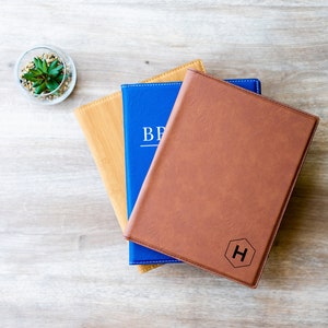 Personalized Padfolio - Custom Portfolio / Engraved Notepad / Refillable Notebook / Monogrammed Minimalist Notepad for Corporate Gifts