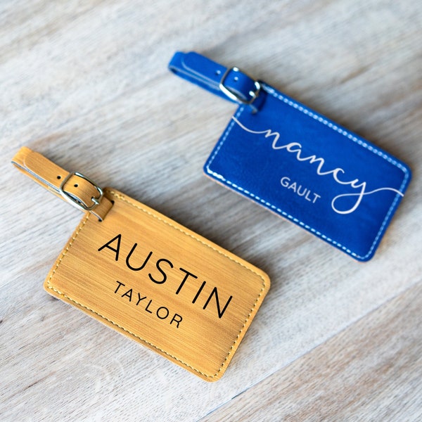 Personalized Luggage Tags - Custom Luggage Tag / Engraved Luggage Tag / Wedding Gifts / Travel Gifts / Luggage Tags for Women and Men