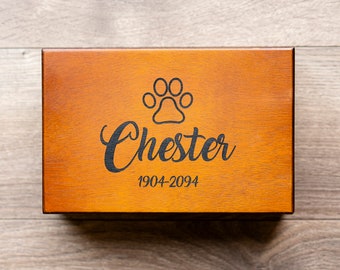 Boîte souvenir personnalisée en bois pour animal de compagnie, article imparfait, boîte commémorative pour animal de compagnie, cadeau commémoratif chat chien, boîte souvenir chien, cadeau perte d'animal de compagnie