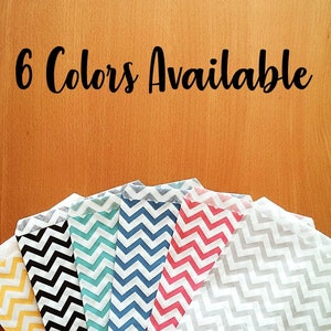 100 pc. 6 x 9 inch Bulk Chevron Paper Bags - Chevron Favor Bags / Wedding Favor Bags / Flat Gift Bags /  Paper Gift Bags