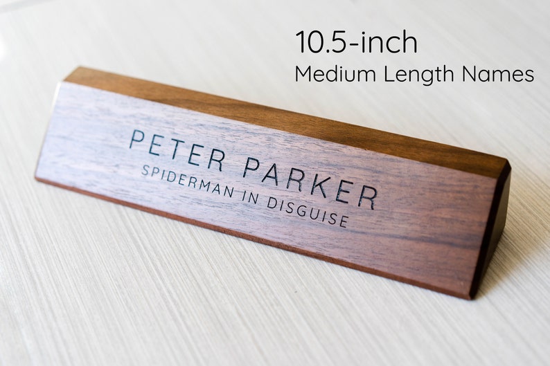 Desk Name Plate Custom Engraved Name Plate / Personalized Etsy