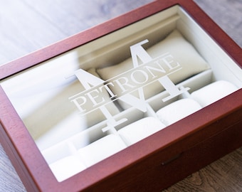 Personalized Watch Box - Wood Jewelry Case / Custom Watch Box / Watch Case for Men and Women / Men's Gift / Groomsmen Gift / Watch Organizer