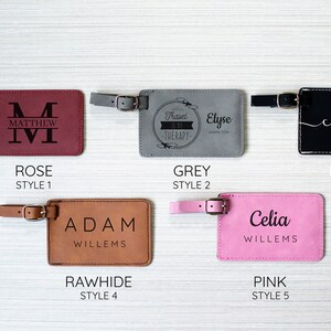 Personalized Luggage Tags Custom Luggage Tag / Wedding Bridesmaid Gifts / Engraved Luggage Tag / Travel Gifts / Couple's Gifts / Name Tags image 5