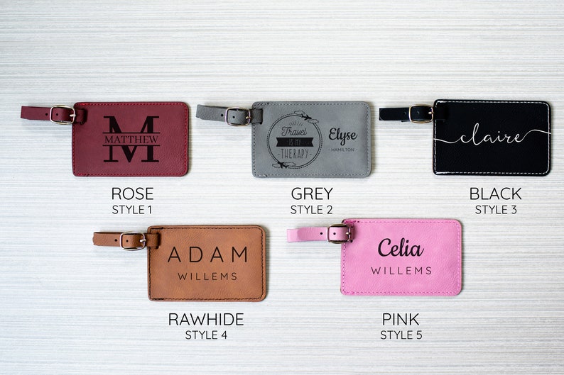 Personalized Luggage Tags Custom Luggage Tag / Wedding Bridesmaid Gifts / Engraved Luggage Tag / Travel Gifts / Couple's Gifts / Name Tags image 5