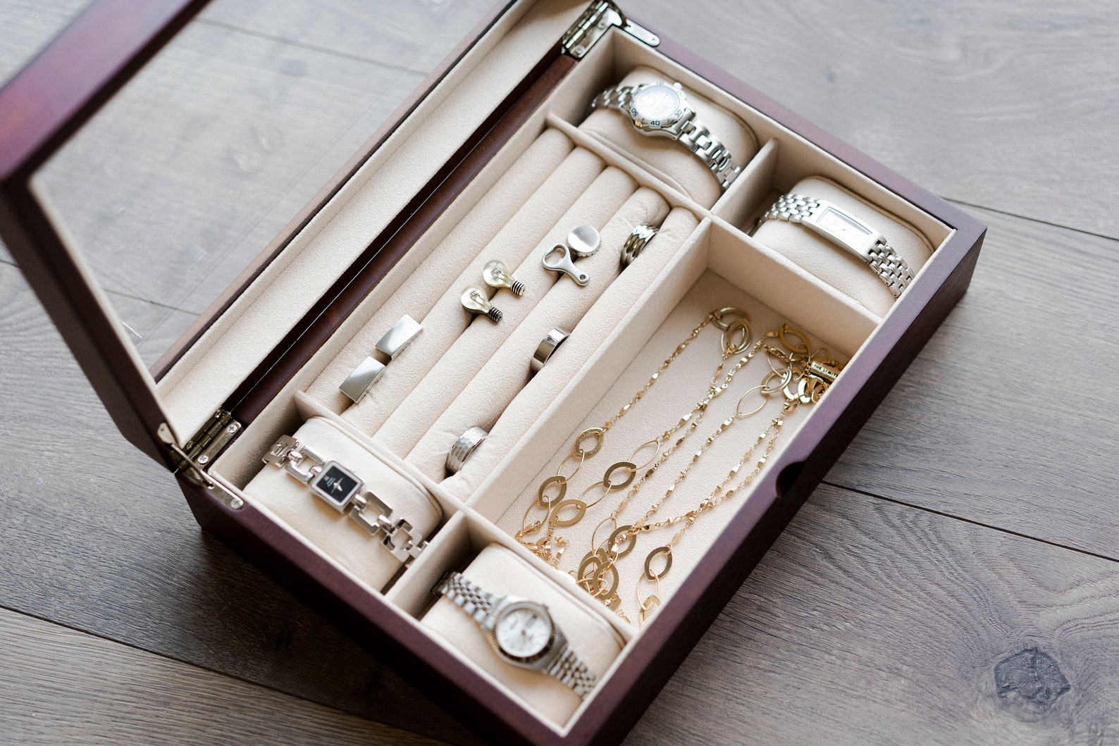 Personalized Wood Jewelry Box Watch Case Earring Ring - Etsy