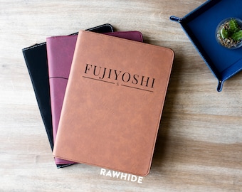 Personalized Padfolio - Custom Portfolio / Engraved Notepad / Refillable Legal Pad / Monogrammed Notepad with Zipper for Men and Women