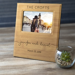 Personalized Picture Frame - Wedding Picture Frame / Newlywed Picture Frame/ 4x6 5x7 Photo Frame / Custom Engraved Picture Frame