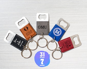 Keychain Bottle Opener - Groomsman Gift / Custom Keychain / Engraved Bottle Opener / Bachelor Party Favor / Wedding Favor / Father Boyfriend