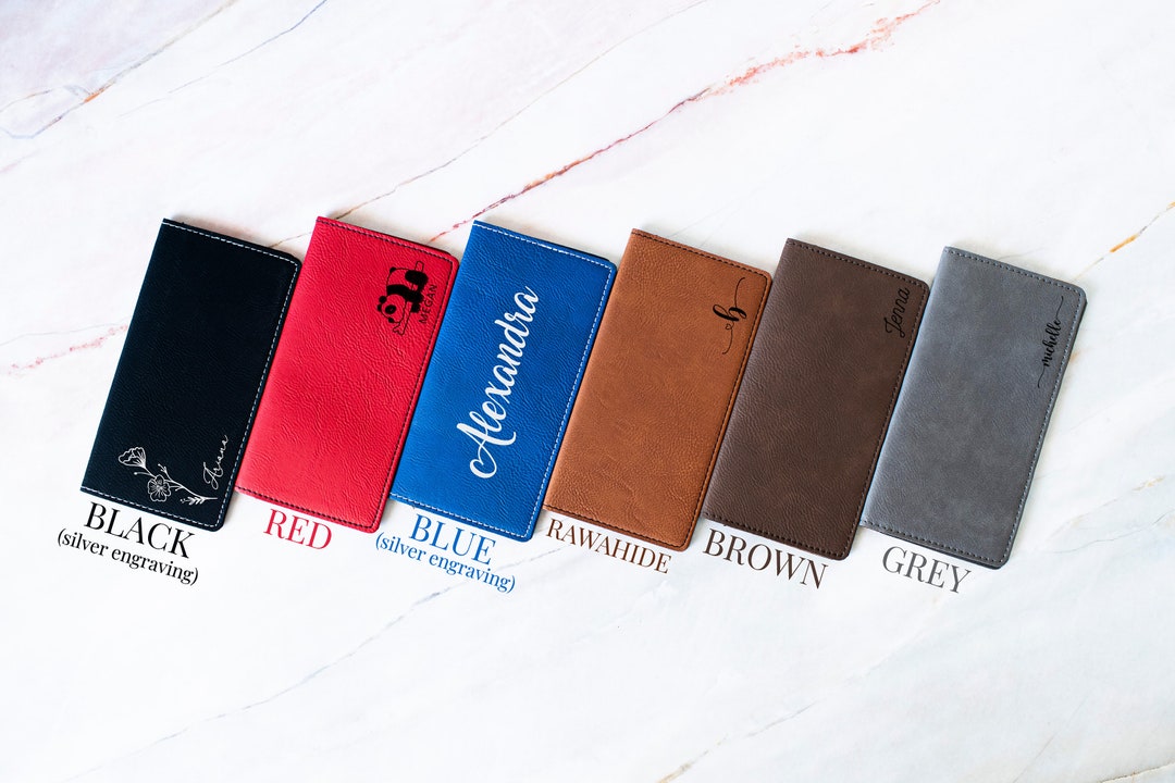 Personalized Checkbook Cover Checkbook Holder Slim Checkbook - Etsy