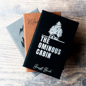 Personalized Cabin Guest Book Journal- Custom Cottage Lodge Lake House Sign In Guest Book / Engraved Journal / Monogrammed Cabin Guestbook