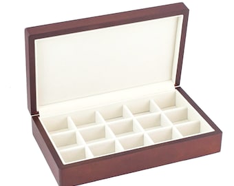 Personalized Wood Jewelry Case - Ring Box, Cufflinks Case, Wood Box, Jewelry Box, Anniversary Gift, Woman's Gift, Engraved, Monogram