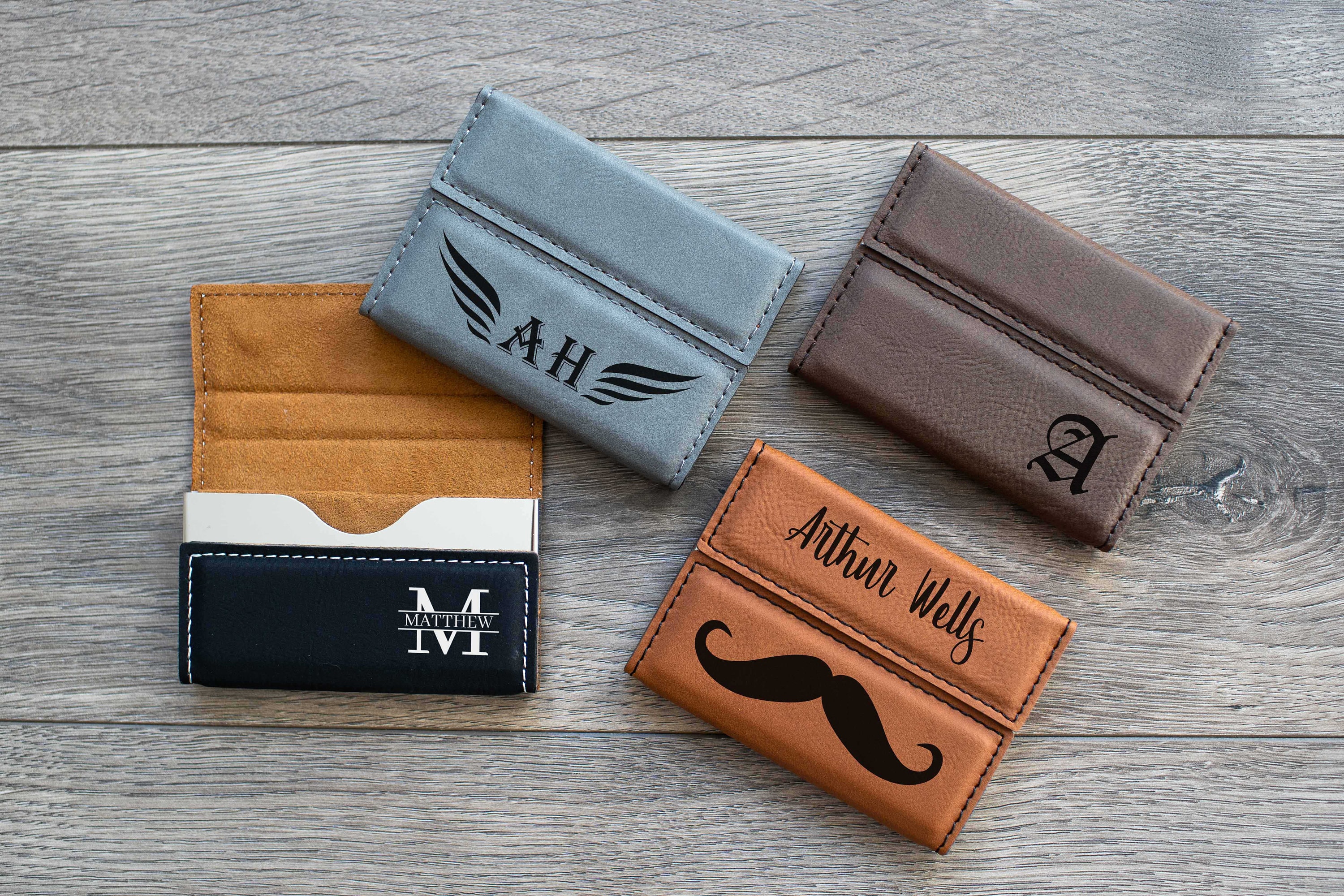 Personalized Business Card Holder Custom Business Card Case Etsy