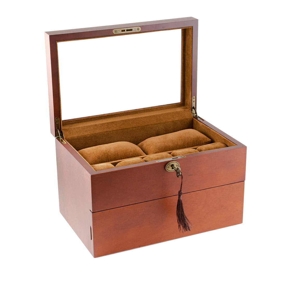 Personalized Rustic Wood Watch Box Holds 20, Watch Case, Watch