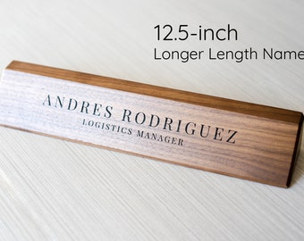 Engraved Dad Gift Desk Name Plate, Custom Name Sign, Personalized Wood Desk Name, Customized Walnut Desk Name, Executive Personalized Plaque