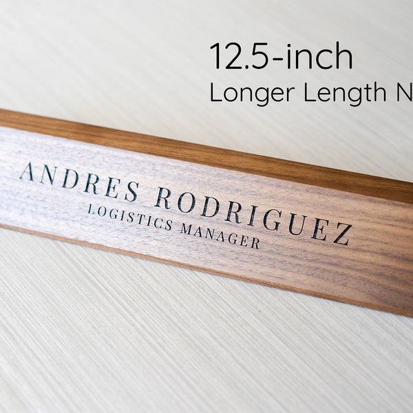 Engraved Dad Gift Desk Name Plate, Custom Name Sign, Personalized Wood Desk Name, Customized Walnut Desk Name, Executive Personalized Plaque