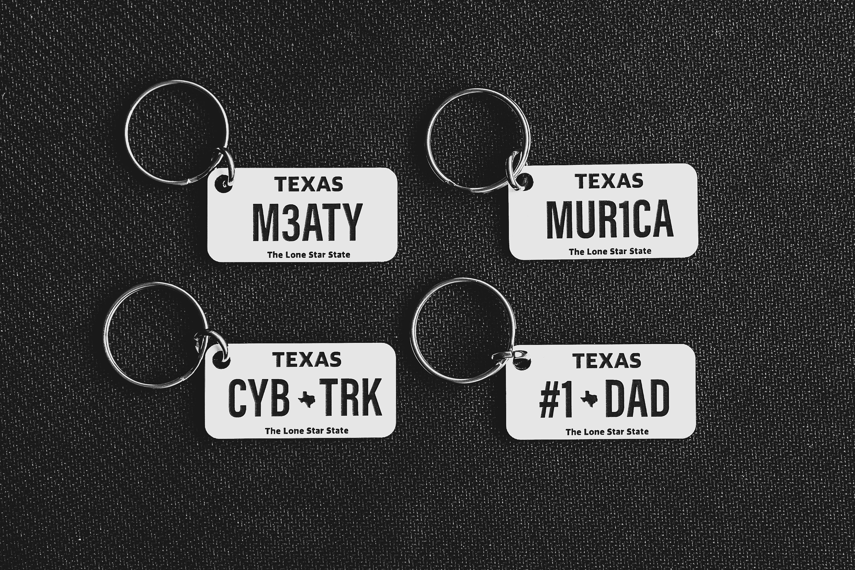 Pink Texas License Plate Keychain, Customizable Personalized Engraved ...