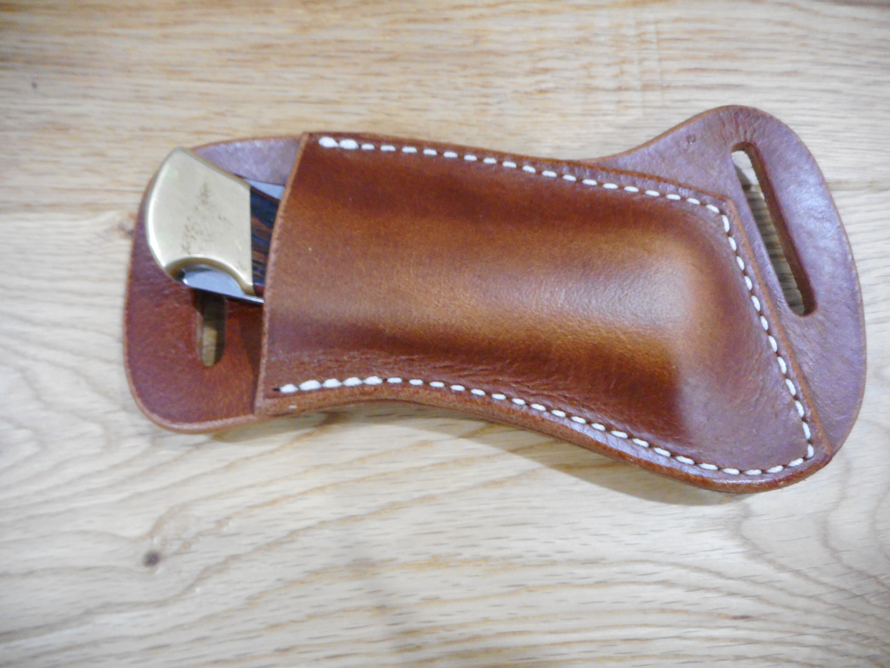 Cross Draw Buffalo Leather Knife Sheath Golden Brown. Fits a Etsy