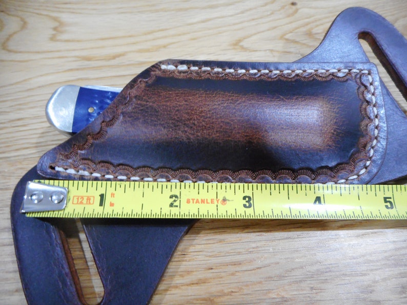 Cross Draw Buffalo Leather Knife Sheath. Dark Oil Rustic Etsy