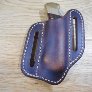 Buck 112 Pancake Buffalo Leather knife Sheath. Right draw.