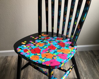 hand painted chair etsy